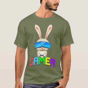 T-shirt Joueur Bunny de Pâques Enfants Graphisme Gift Jeu