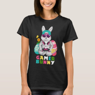 T-shirt Joueur Bunny mignonne Vidéo de Pâques Jouer Garçon