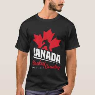 T-shirt Joueur canadien de hockey sur glace Feuille d'érab