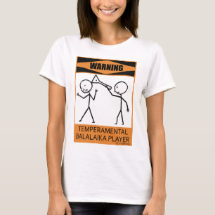 T-shirt Joueur capricieux d'avertissement de balalaïka