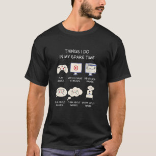 T-shirt Joueur Ce Que Je Fais Dans Mon Temps De Rechange J