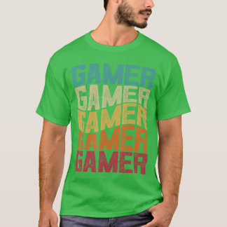 T-shirt Joueur Classique Rétro Années 70 80 Jeux Vidéo Ama