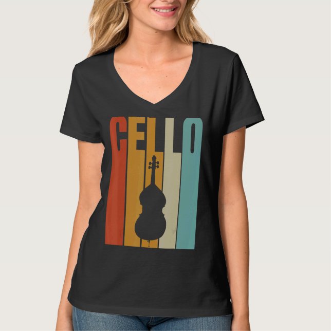 T-shirt Joueur Cool Cello Retro (Devant)