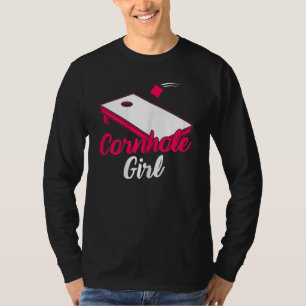 T-shirt Joueur Cornhole Jeu de lancer de sac de fille Corn