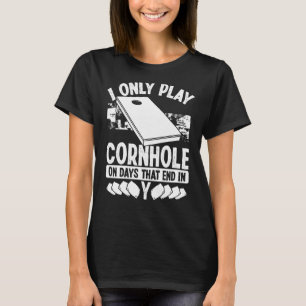 T-shirt Joueur Cornhole les jours se terminent en Y Cornam