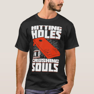 T-shirt Joueur Cornhole Touchant Les Trous Et Les Âmes