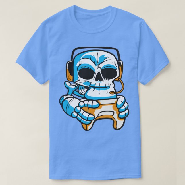 T-shirt Joueur crânien avec joystick (Design devant)