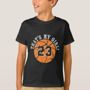 T-shirt Joueur de 23 Sketll C'est ma fille Cheer Maman Pap