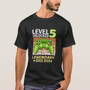 T-shirt Joueur de 5ème anniversaire né en 2018