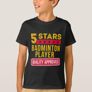T-shirt Joueur de badminton 5 étoiles - Gif drôle de sport