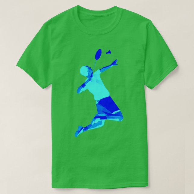 T-shirt Joueur de badminton bleu Merveilleux Badminton T (Design devant)