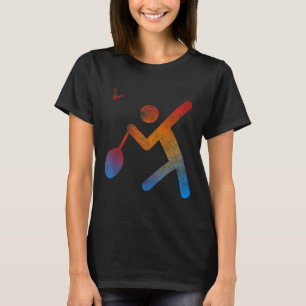 T-shirt Joueur de badminton Champion T Shirt Cadeau Raquet