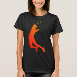 T-shirt Joueur de badminton de squash de shuttle masculin