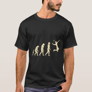 T-shirt Joueur de badminton Evolution Volant Raquette