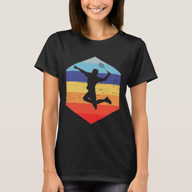 T-shirt Joueur de badminton masculin de squash (Devant)