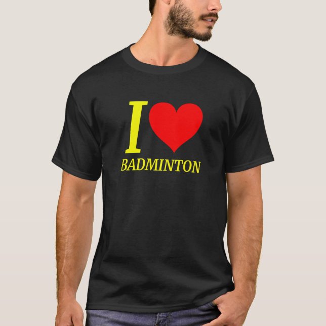 T-shirt Joueur de badminton mignon (Devant)