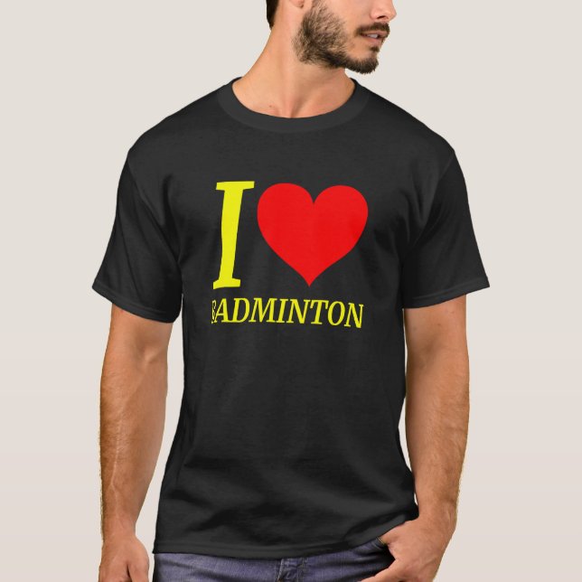 T-shirt Joueur de badminton mignon (Devant)