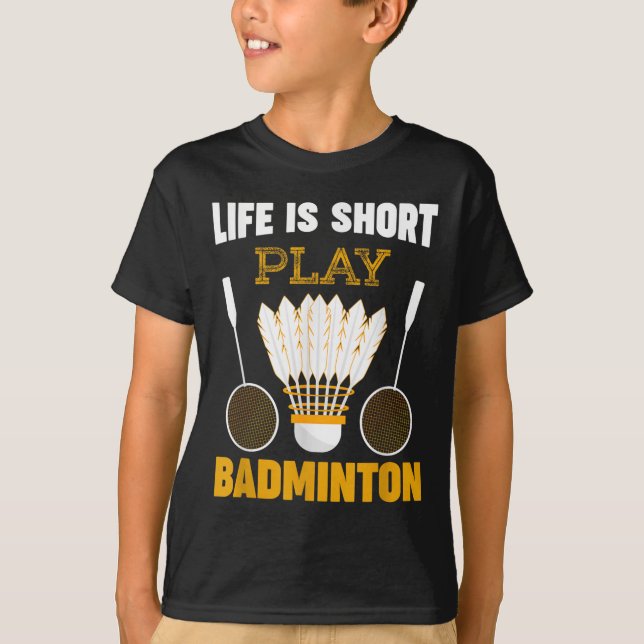 T-shirt Joueur de Badminton Navette de Badminton Lover (Devant)