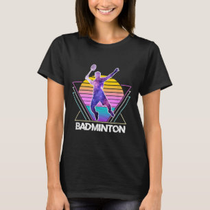 T-shirt Joueur de badminton Sports Rétro Vintage Vaporwave