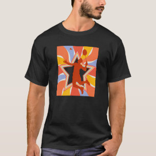 T-shirt Joueur de badminton Volant Rétro Coloré Vintage