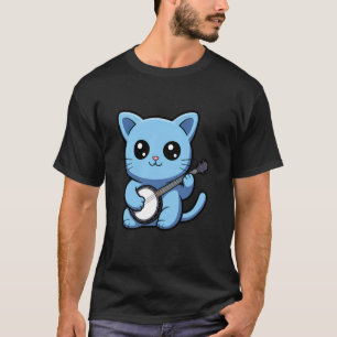 T-shirt Joueur de banjo chat Jouant banjo Chat musiciens