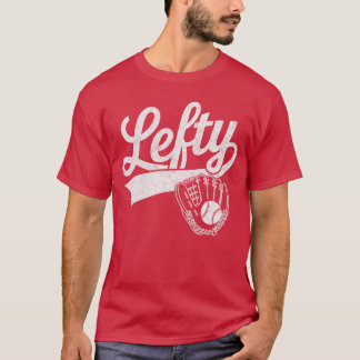 T-shirt Joueur de base-ball gaucher vintage Baseballee