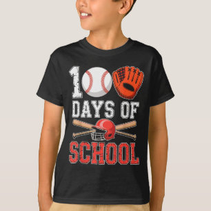 T-shirt Joueur de baseball 100 jours d'école Enseignant Él