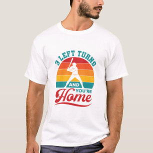 T-shirt Joueur de baseball 3 tournées gauche et vous ête
