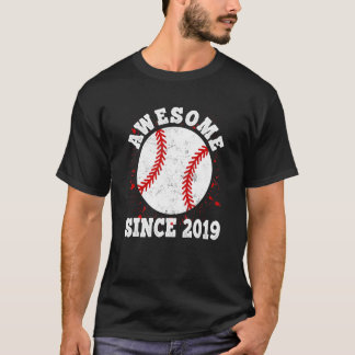 T-shirt Joueur de baseball 3e anniversaire 3 ans Awesome S
