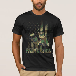 T-shirt Joueur de baseball américain Drapeau USA Militaire