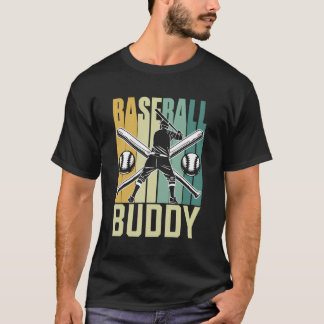T-shirt Joueur de baseball Buddy Lover Joueur de baseball 