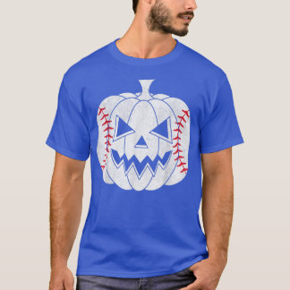 T-shirt Joueur de baseball Citrouille effrayante Costume v