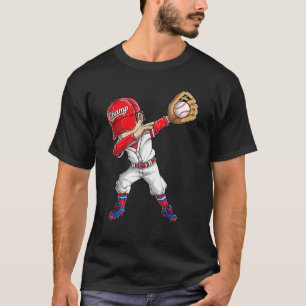 T-shirt Joueur de baseball Dabbing Capteur Pitcher Garçons