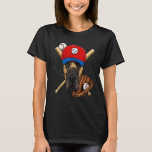 T-shirt Joueur de baseball Entraîneur Grand Danois  Lanceu