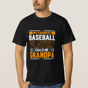 T-shirt Joueur de baseball favori m'appelle grand-père