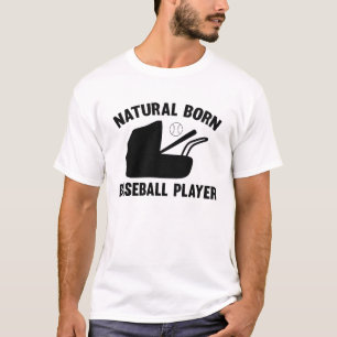 T-shirt Joueur de baseball Né Naturel