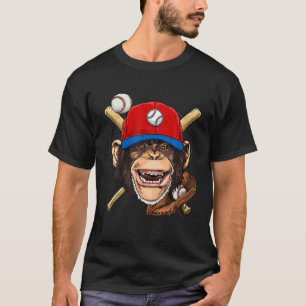 T-shirt Joueur de baseball singe Amateurs de baseball