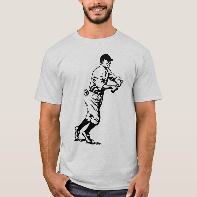 T-shirt Joueur de baseball vintage (Devant)