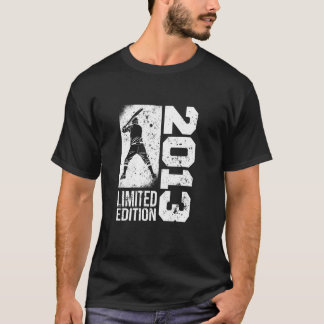 T-shirt Joueur de baseball Vintage né 2013 Anniversaire Ba