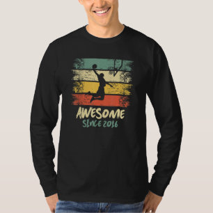 T-shirt Joueur de basket-ball 6e anniversaire stupéfiant d