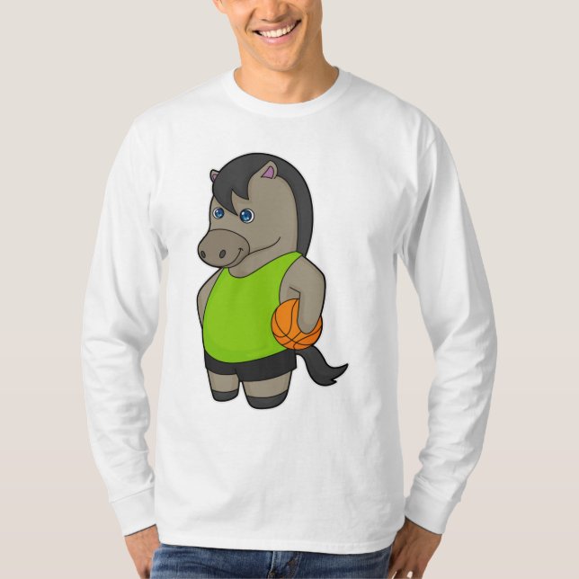 T-shirt Joueur de basket-ball à cheval (Devant)