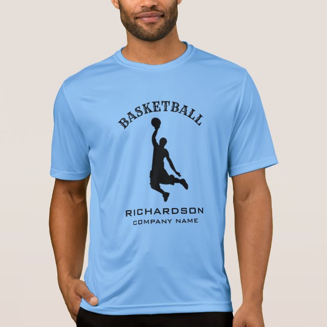 T-shirt Joueur de basket-ball Ajouter nom et entreprise Sp (Devant)