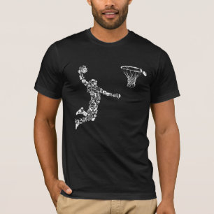 T-shirt Joueur de basket-ball Athlete Dunk Art Sportman