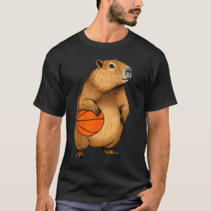 T-shirt Joueur de basket-ball Capybara Animal de sport drô