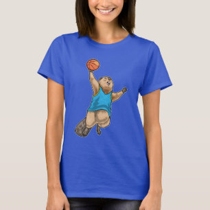 T-shirt Joueur de basket-ball castor Basket-ball Sports