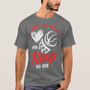 T-shirt Joueur de basket-ball Coach Heartbeat Hoops Pun