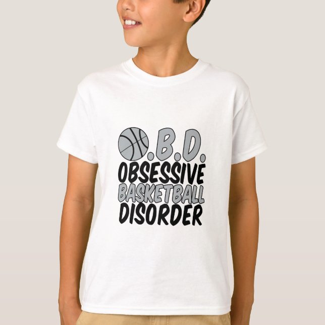 T-shirt Joueur de basket-ball cool Humour Enfants gris-noi (Devant)