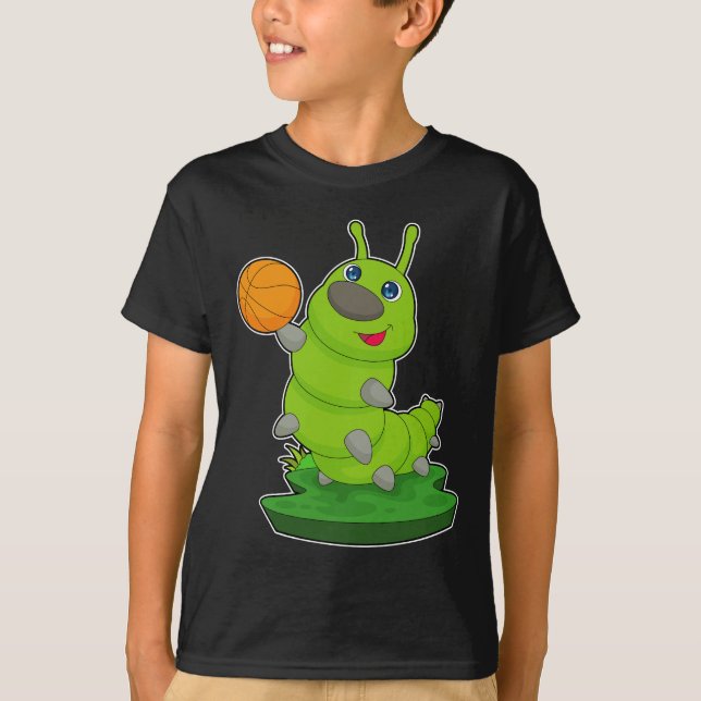 T-shirt Joueur de basket-ball de chenille (Devant)