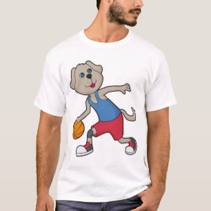 T-shirt Joueur de basket-ball de chien