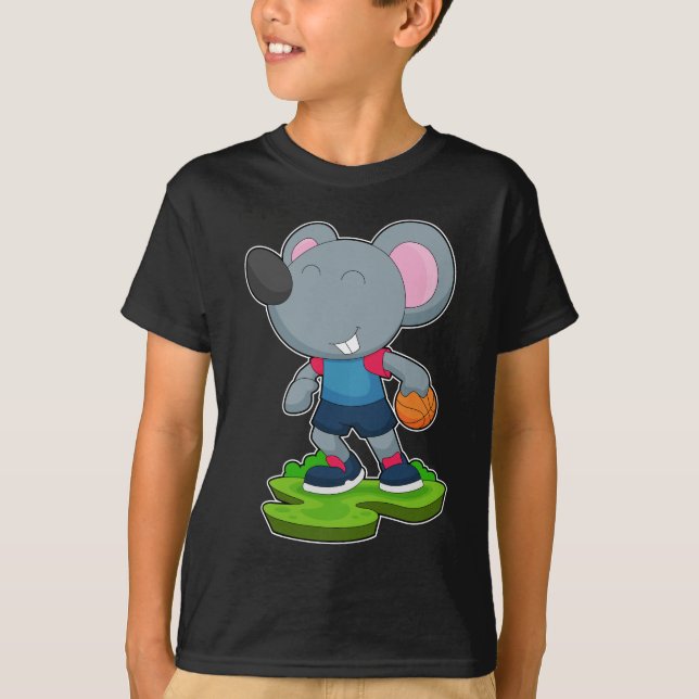 T-shirt Joueur de basket-ball de souris Basketball (Devant)